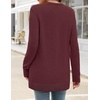 MEROKEETY Women’s Fall Crochet Lightweight Cardigan Sweater(Burgundy)