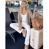 MEROKEETY Women’s Fall Crochet Lightweight Cardigan Sweater(Camel)