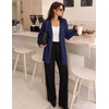 MEROKEETY Women’s Fall Crochet Lightweight Cardigan Sweater(Navy)