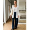 MEROKEETY Women’s Fall Crochet Lightweight Cardigan Sweater(White)