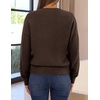 MEROKEETY Women’s Fall Long Sleeve Button Fuzzy Cardigan Sweater(Coffee)