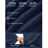 MEROKEETY Women’s Fall Long Sleeve Button Fuzzy Cardigan Sweater(Navy)