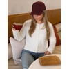 MEROKEETY Women’s Fall Long Sleeve Button Fuzzy Cardigan Sweater(White)