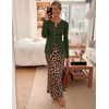 MEROKEETY Women’s Long Sleeve Fall Cardigan Sweaters Knit Tops 2026(Army)