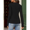 MEROKEETY Women’s Long Sleeve Fall Cardigan Sweaters Knit Tops 2026(Black)