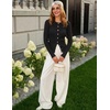 MEROKEETY Women’s Long Sleeve Fall Cardigan Sweaters Knit Tops 2026(Black)