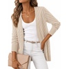 MEROKEETY Women’s Fall Crochet Lightweight Cardigan Sweater(Apricot)