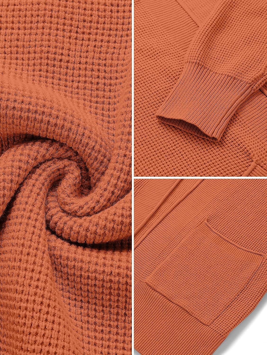 image:imageMEROKEETY Womens Fall Winter Lightweight Cardigans SweaterCaramel