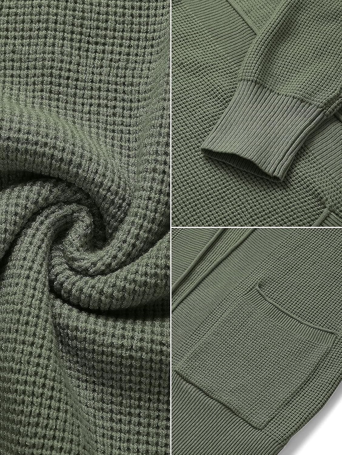 image:imageMEROKEETY Womens Fall Winter Lightweight Cardigans SweaterGreen