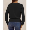 MEROKEETY 2026 Fall V Neck Wrap Sweaters for Women Knit Tops(Black)