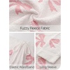 MEROKEETY Womens Cute Fuzzy Lounge Set Cozy Fall Pajamas(Bowbeige)