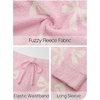 MEROKEETY Womens Cute Fuzzy Lounge Set Cozy Fall Pajamas(Bowpink)