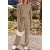 MEROKEETY Womens Cute Fuzzy Lounge Set Cozy Fall Pajamas(Cashmere)