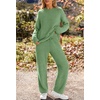 MEROKEETY Womens Cute Fuzzy Lounge Set Cozy Fall Pajamas(Seagrass)