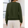 MEROKEETY Womens Fall Oversized Pullover Sweater Layered Neck Henley Tops(Armygreen)