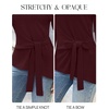 MEROKEETY Womens Fall Sweaters Trendy 2026 Tie Front Cinched Waist Tops(Burgundy)