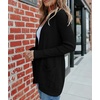 MEROKEETY Women’s Fall Winter Lightweight Cardigans Sweater(Black)