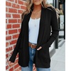 MEROKEETY Women’s Fall Winter Lightweight Cardigans Sweater(Black)