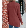 MEROKEETY Women’s Fall Winter Lightweight Cardigans Sweater(Brickred)