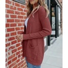 MEROKEETY Women’s Fall Winter Lightweight Cardigans Sweater(Brickred)