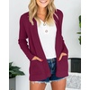 MEROKEETY Women’s Fall Winter Lightweight Cardigans Sweater(Burgundy)