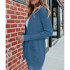 MEROKEETY Women’s Fall Winter Lightweight Cardigans Sweater(Dustyblue)