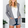MEROKEETY Women’s Fall Winter Lightweight Cardigans Sweater(Midgrey)