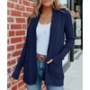 MEROKEETY Women’s Fall Winter Lightweight Cardigans Sweater(Navy)