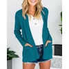 MEROKEETY Women’s Fall Winter Lightweight Cardigans Sweater(Teal)