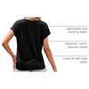 MEROKEETY Womens Summer Boho Cap Sleeve Lace Trim V Neck Tops(Black)