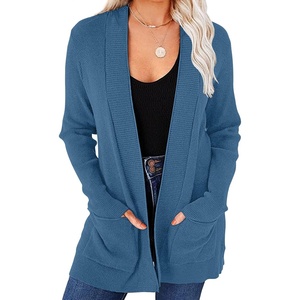 MEROKEETY Women’s Fall Winter Lightweight Cardigans Sweater(Dustyblue)