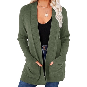 MEROKEETY Women’s Fall Winter Lightweight Cardigans Sweater(Green)