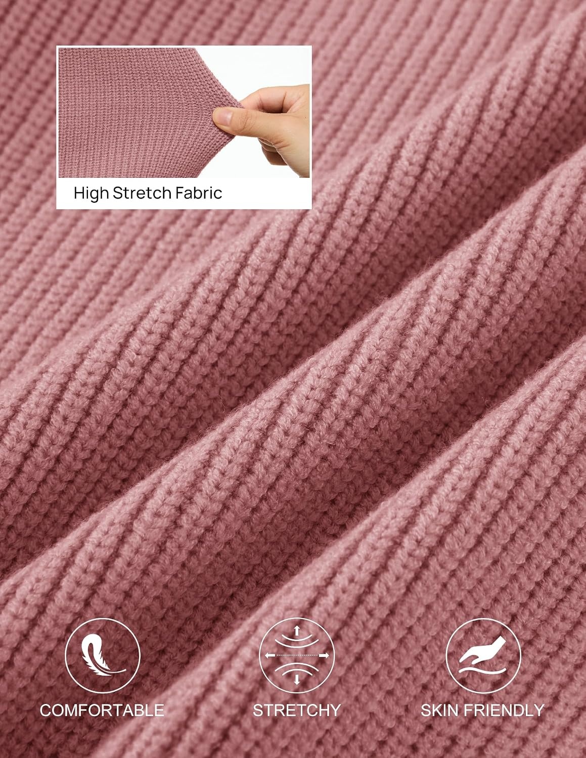 image:imageMEROKEETY Womens Long Sleeve Tie Front Fall Cardigan Chunky Knit SweatersPink