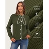 MEROKEETY Women’s Long Sleeve Tie Front Fall Cardigan Chunky Knit Sweaters(Armygreen)