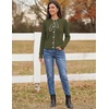 MEROKEETY Women’s Long Sleeve Tie Front Fall Cardigan Chunky Knit Sweaters(Armygreen)