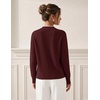 MEROKEETY Women’s Long Sleeve Tie Front Fall Cardigan Chunky Knit Sweaters(Wine)