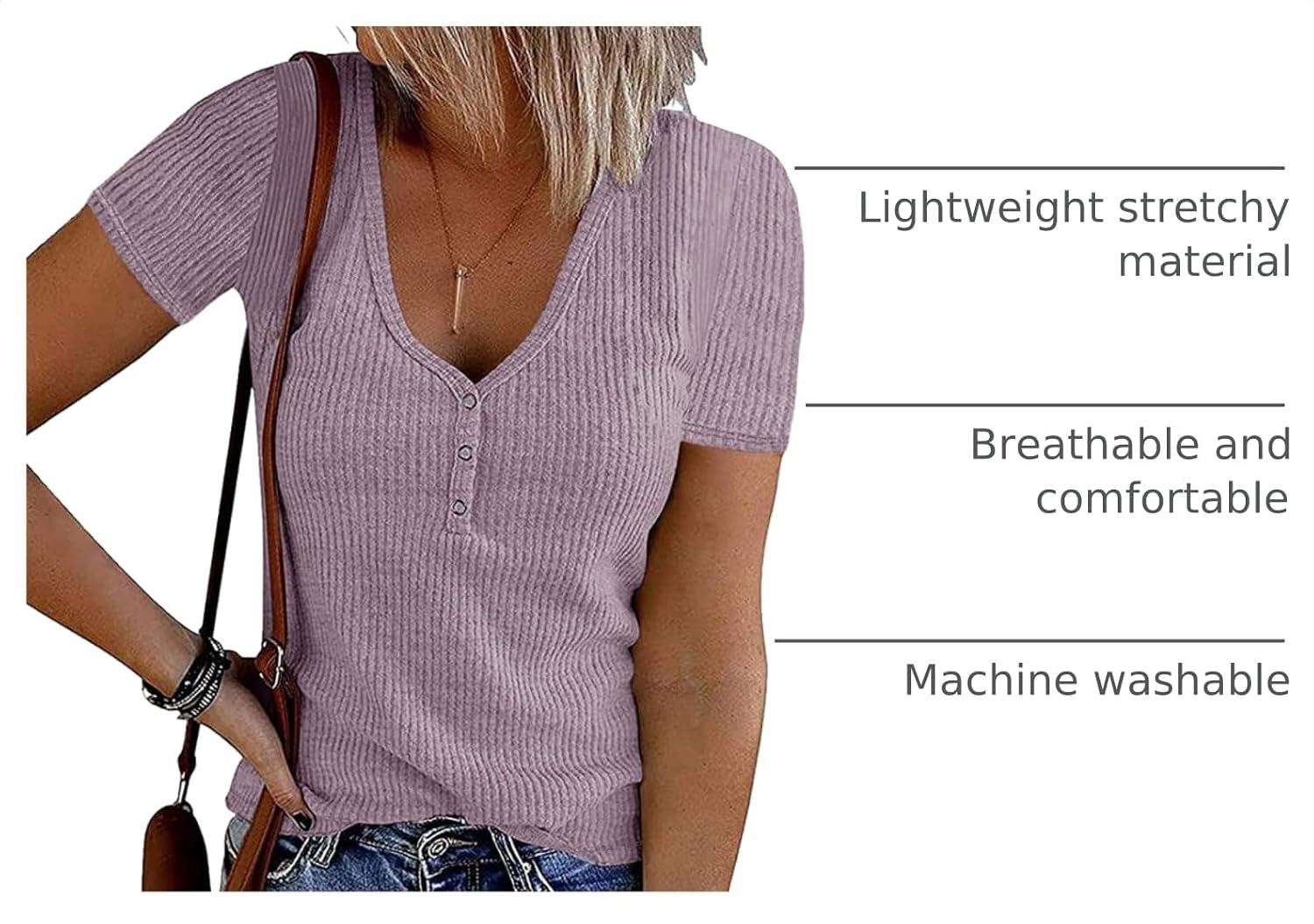 image:imageMEROKEETY Womens 2026 Summer Short Sleeve Tops Casual T ShirtsTaro