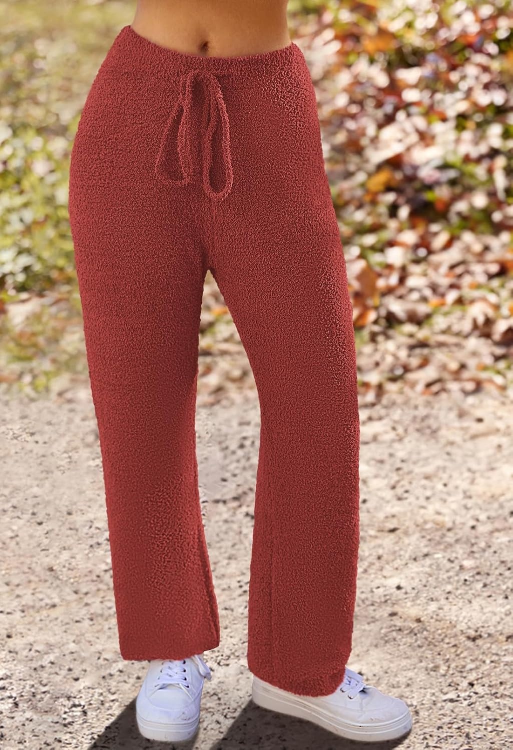 image:imageMEROKEETY Womens Fall Fleece 2 Piece Outfits Pajama Lounge SetsBrickred