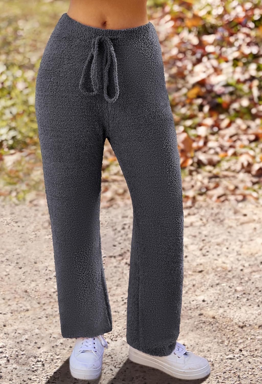 image:imageMEROKEETY Womens Fall Fleece 2 Piece Outfits Pajama Lounge SetsDarkgrey