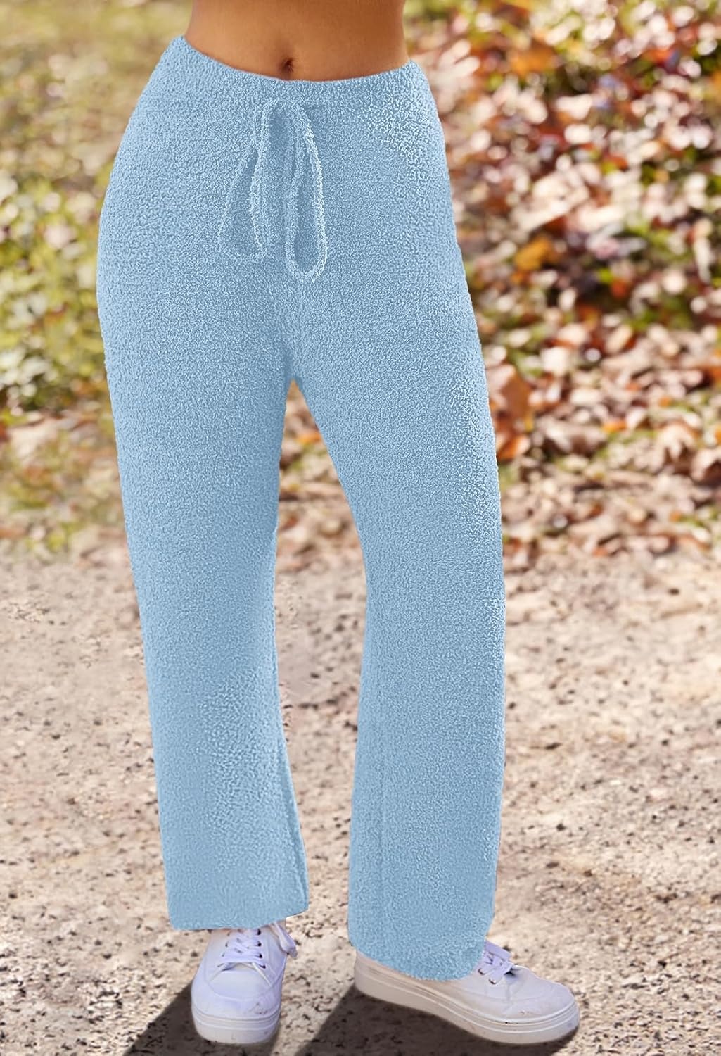 image:imageMEROKEETY Womens Fall Fleece 2 Piece Outfits Pajama Lounge SetsLightblue