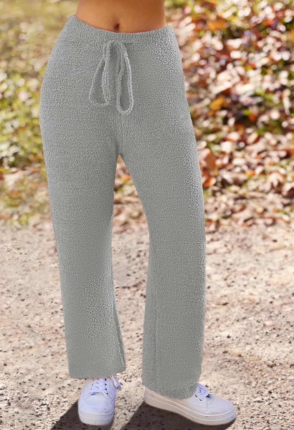 image:imageMEROKEETY Womens Fall Fleece 2 Piece Outfits Pajama Lounge SetsLightgrey