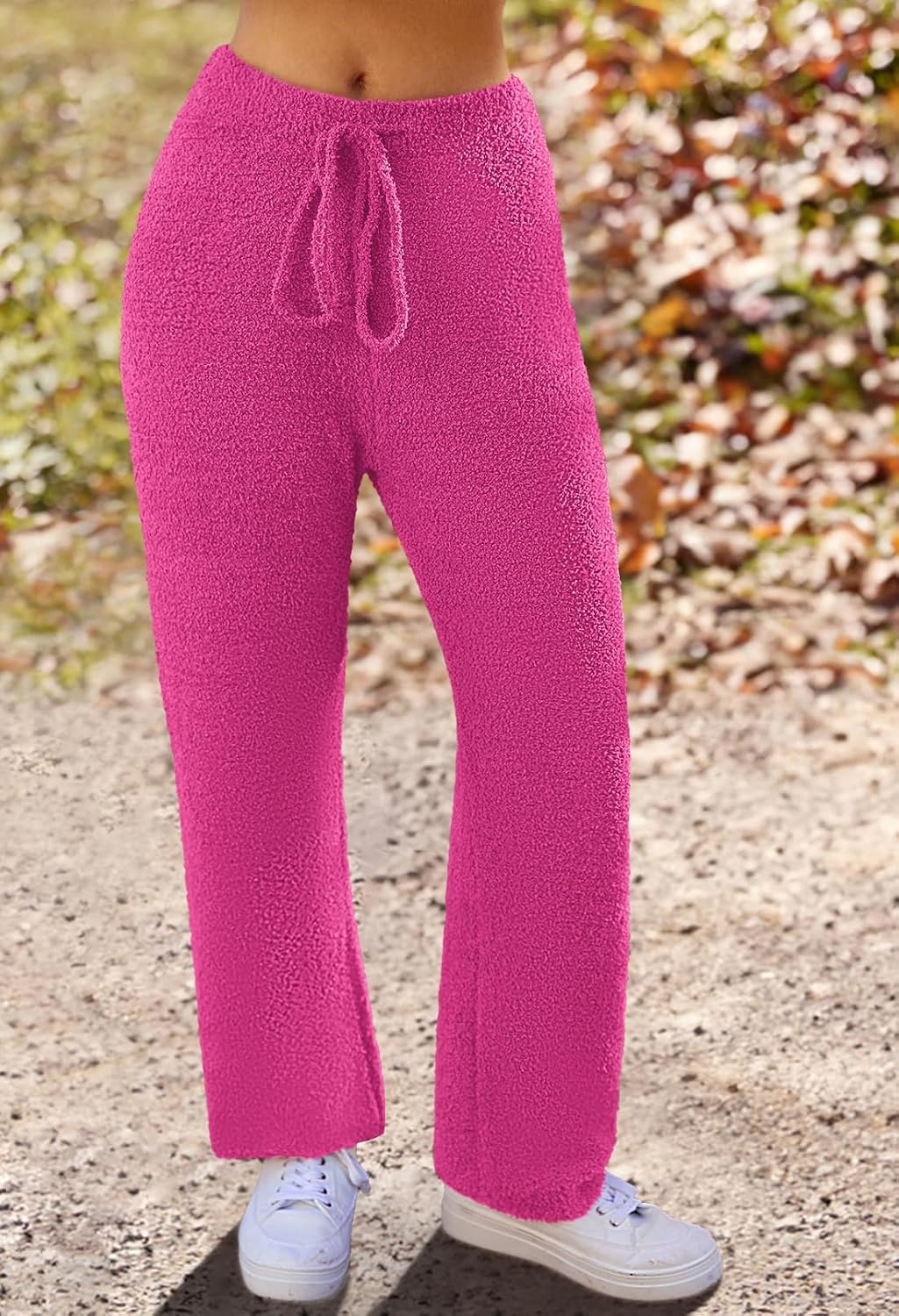 image:imageMEROKEETY Womens Fall Fleece 2 Piece Outfits Pajama Lounge SetsRose