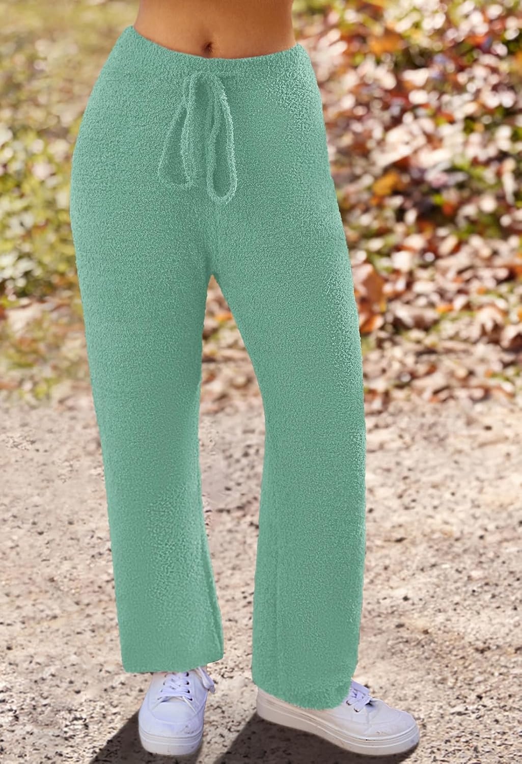 image:imageMEROKEETY Womens Fall Fleece 2 Piece Outfits Pajama Lounge SetsSage
