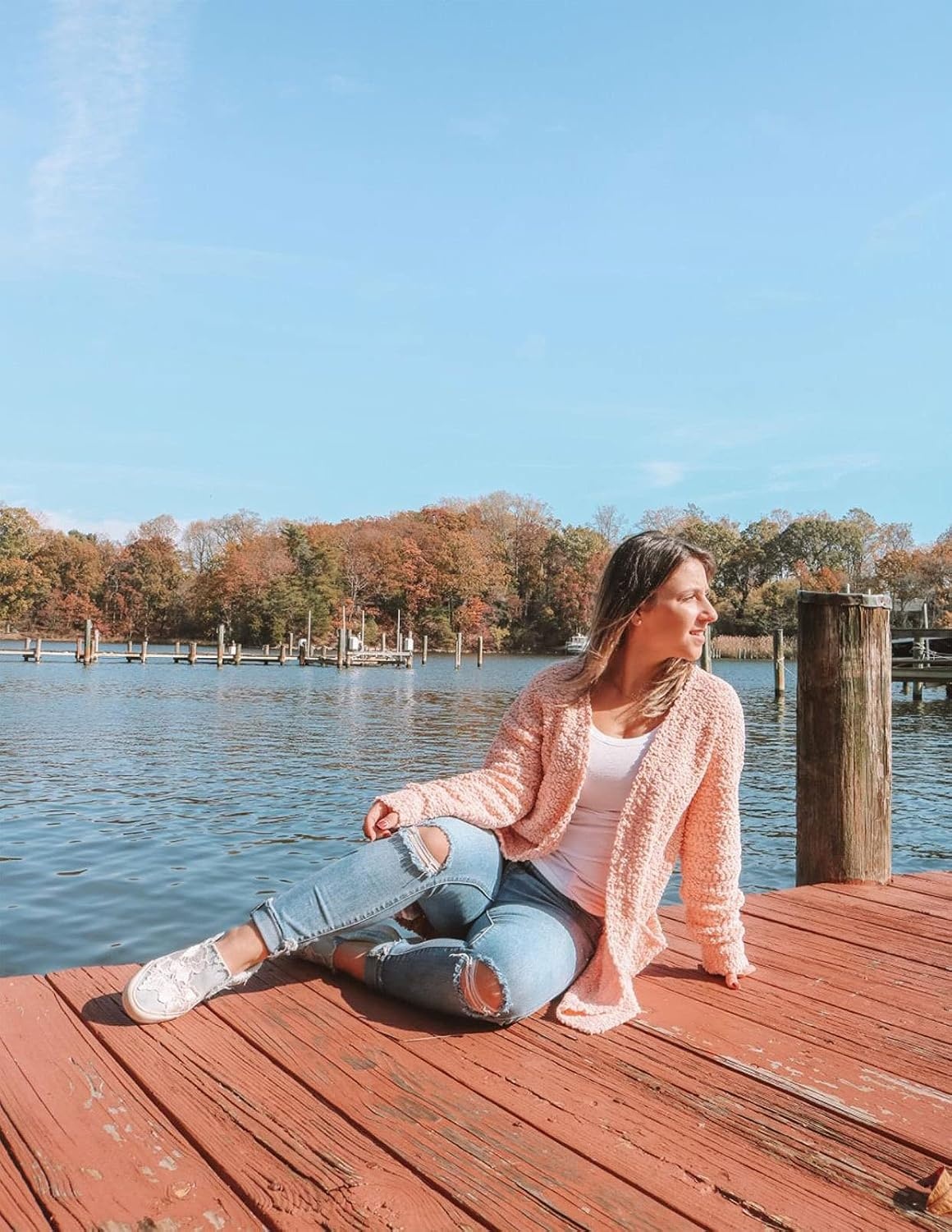 image:imageMEROKEETY Womens Fuzzy Chunky Oversized Cardigan Sweaters 2026 Fall OutfitsPink