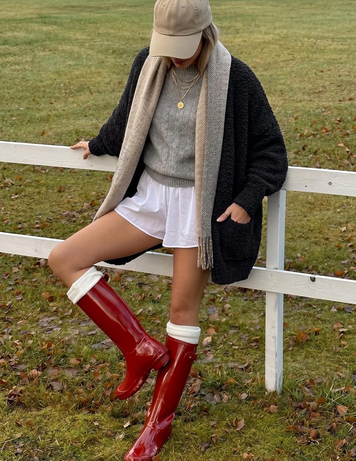 image:imageMEROKEETY Womens Fuzzy Popcorn Oversized Sherpa Chenille Cardigan SweatersBlack