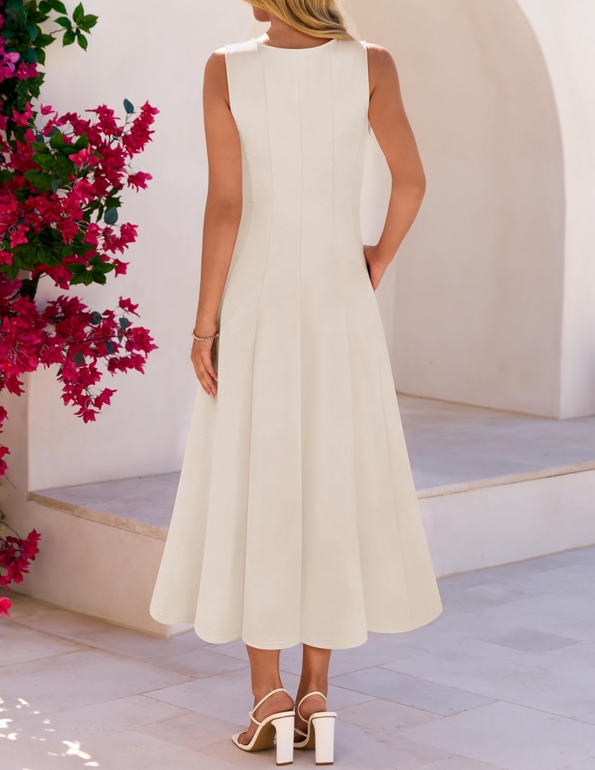 image:imageMEROKEETY Womens Semi Formal Cocktail Wedding Guest A Line Maxi DressesApricot