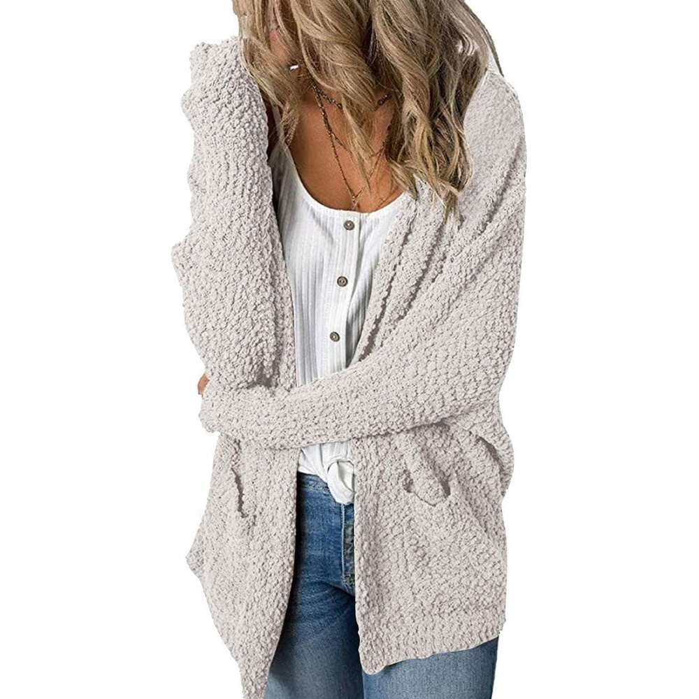 image:imageMEROKEETY Womens Fuzzy Chunky Oversized Cardigan Sweaters 2026 Fall OutfitsBat Off White
