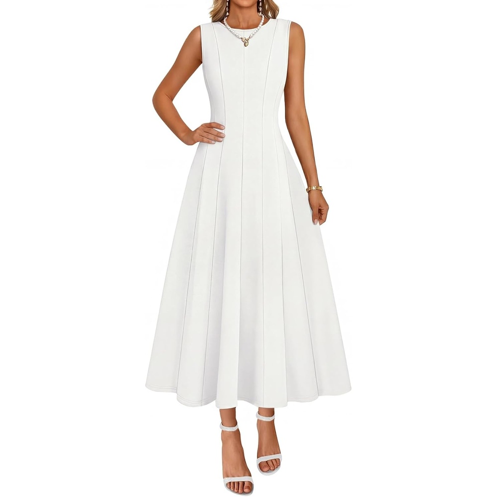 image:imageMEROKEETY Womens Semi Formal Cocktail Wedding Guest A Line Maxi DressesWhite