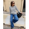 MEROKEETY Fall Sweaters for Women Long Sleeve Button Pullover Knit Tops(Grey)