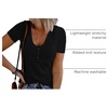 MEROKEETY Womens 2026 Summer Short Sleeve Tops Casual T Shirts(Black)